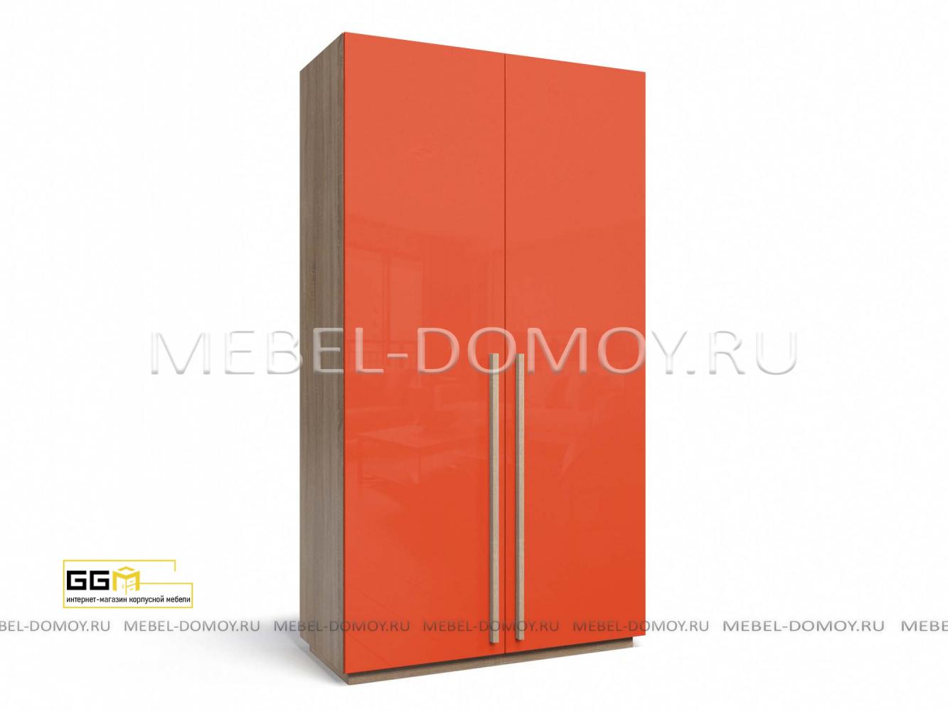 Шкаф распашной Моне 1 Оранжевый глянец