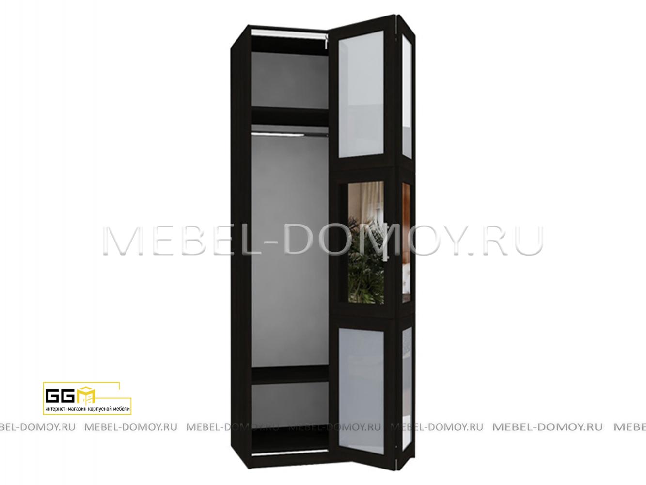 Шкаф Гармошка-1Д с пленкой ORACAL+зеркало