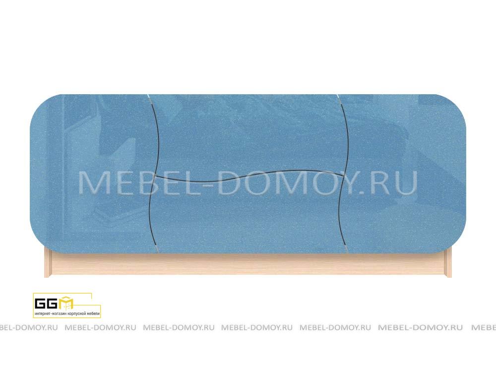 Комод Эллис Премиум 21 голубой глянец металлик